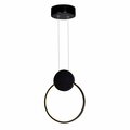 Cwi Lighting 8 In Led Black Mini Pendant 1297P8-1-101